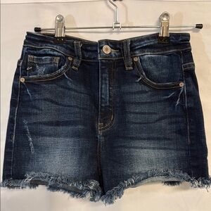 Kancan denim shorts size small dark wash (062)